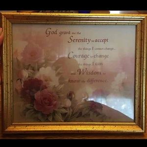 Vintage, home interiors, serenity prayer